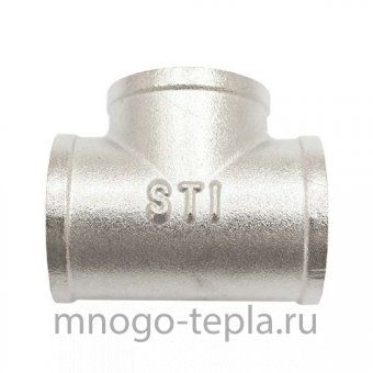 Тройник 1" ВР никелированный латунный резьбовой - №1