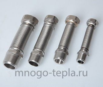 Сильфонная подводка для воды TiM 3/4" г/ш (30-60 см) - №1