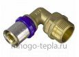 Пресс - уголок штуцер 16 х 1/2 НР TIM F-L1602M - №3