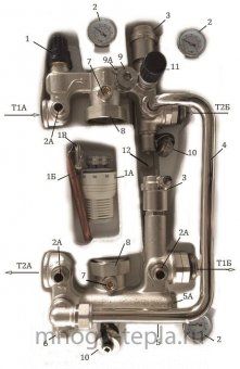 Смесительный узел для теплого пола JH-1033 TIM - №1