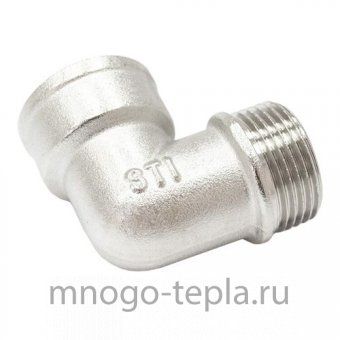 Угольник 1/2" В-Н никелированный латунный - №1