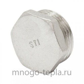 Заглушка 1¼" НР никелированная - №1