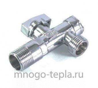 Угловой шаровой кран с фильтром 1/2 x 1/2 ШШ TIM BL5810 хромированный - №1