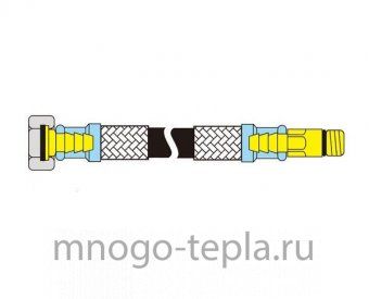 Гибкая подводка для смесителя TiM 1/2 г/ш M10 150 см - №1