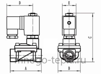 Электромагнитный клапан для воды UNIPUMP BOX-32 1.25", нормально открытый, 220В - №1