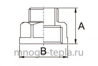 Переходник г/ш хром 1вн х 3/4нар TIM - №1