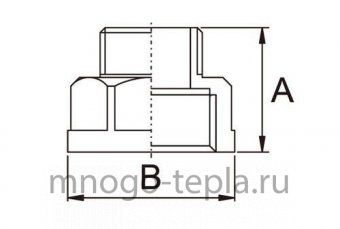 Переходник г/ш хром 1вн х 1/2нар TIM - №1