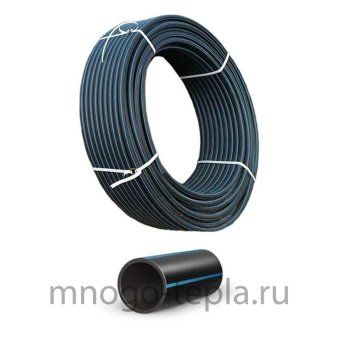 Труба ПНД 90 (90х5.4), PN10, ПЭ 100, sdr 17, для холодного водоснабжения, бухта 100 метров - №1