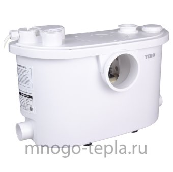 Канализационный насос с измельчителем для унитаза TEBO WC 400, до 6 метров, до 100 л/мин - №1